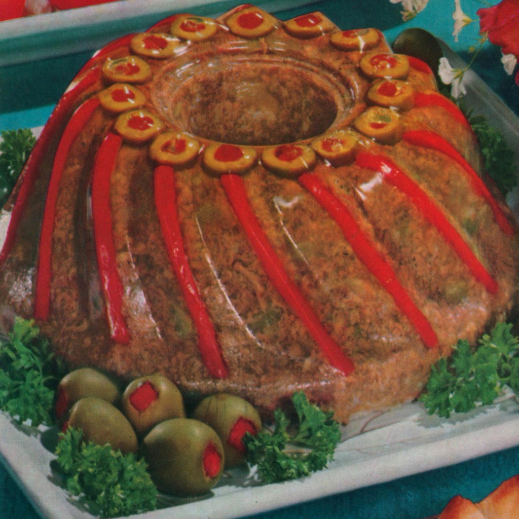Jellied Beef Mold from Farm Journal's Country Cookbook by Nell B. Nichols