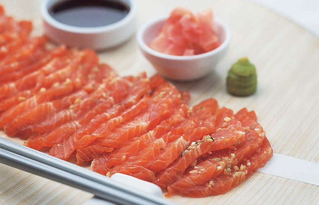 Marinated Sashimi Salmon from The Cook's Book of Everything by Lulu Grimes