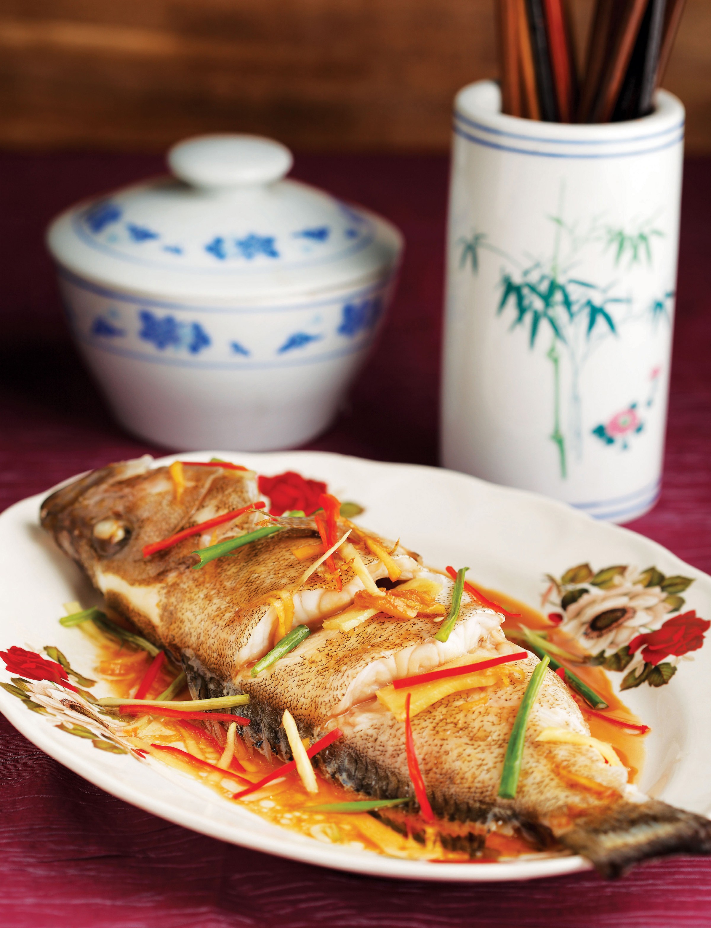 Steamed Whole Fish from Chinese Heritage Cooking by Amy Van and