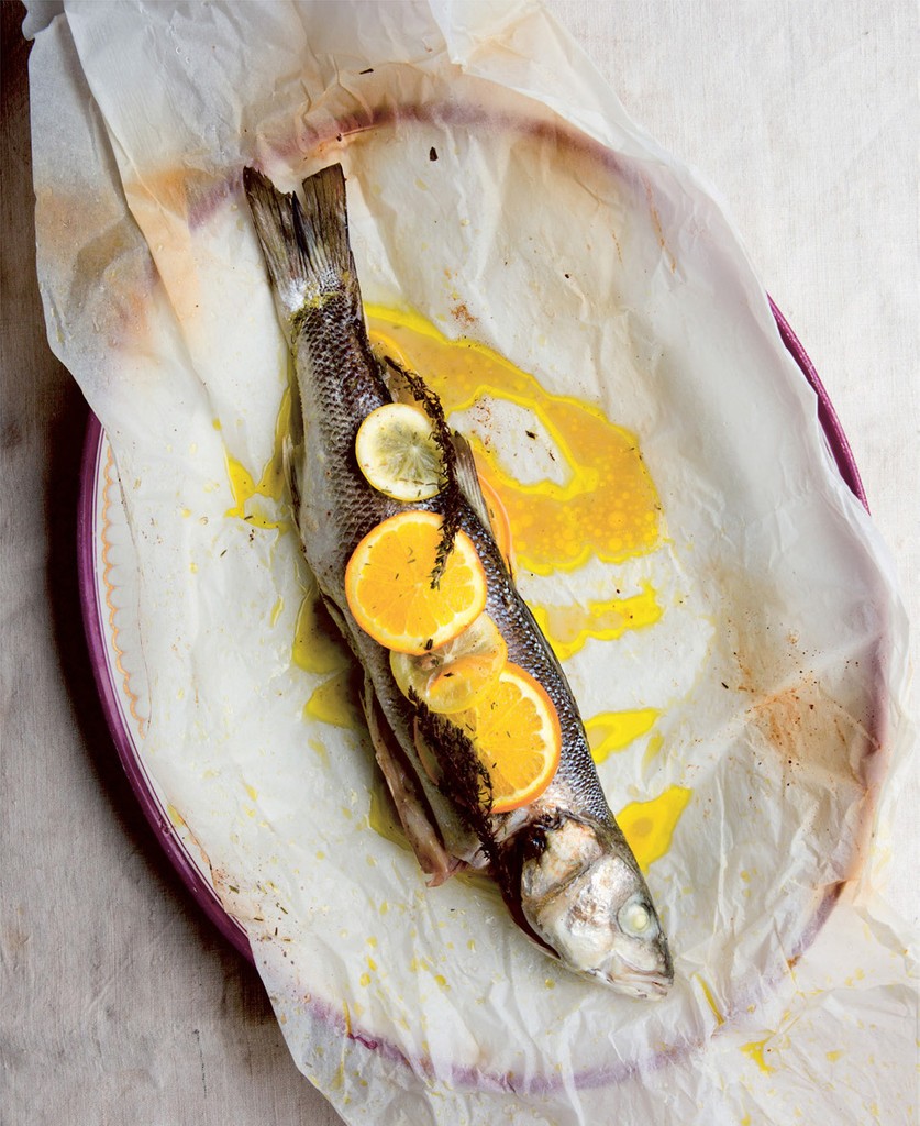 Sea Bass en Papillote from A Long and Messy Business by Rowley Leigh