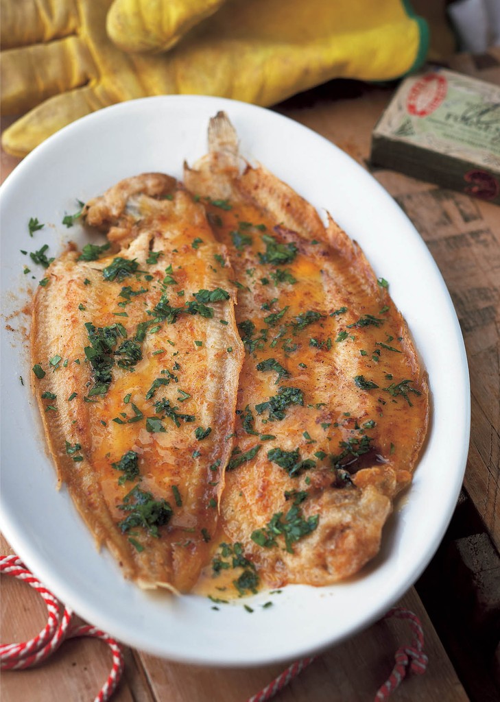 PanFried Sole with Lemon Garlic Butter from Apples for Jam by Tessa Kiros