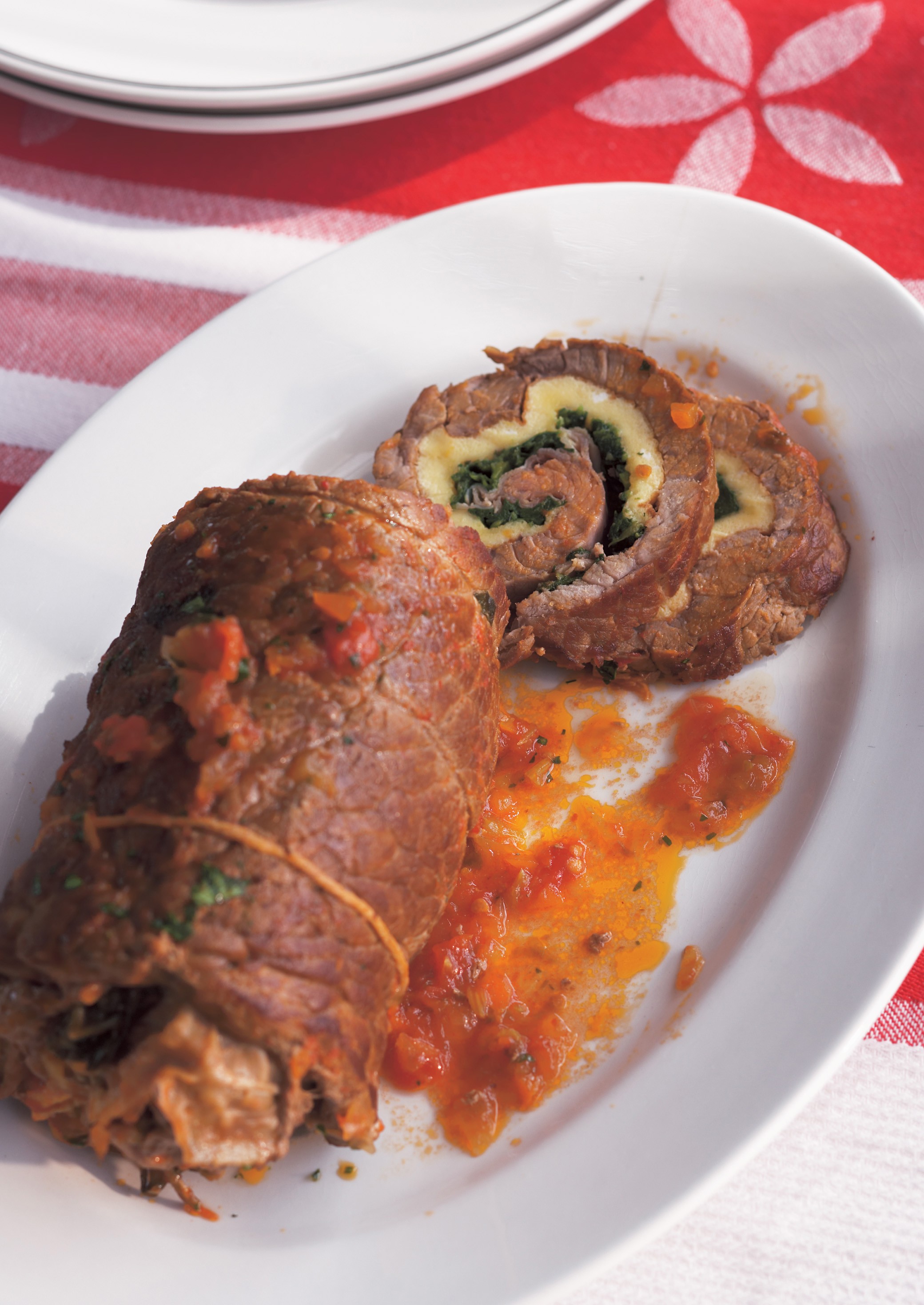 PotRoast Steak with Spinach & Omelette from Apples for Jam by Tessa Kiros