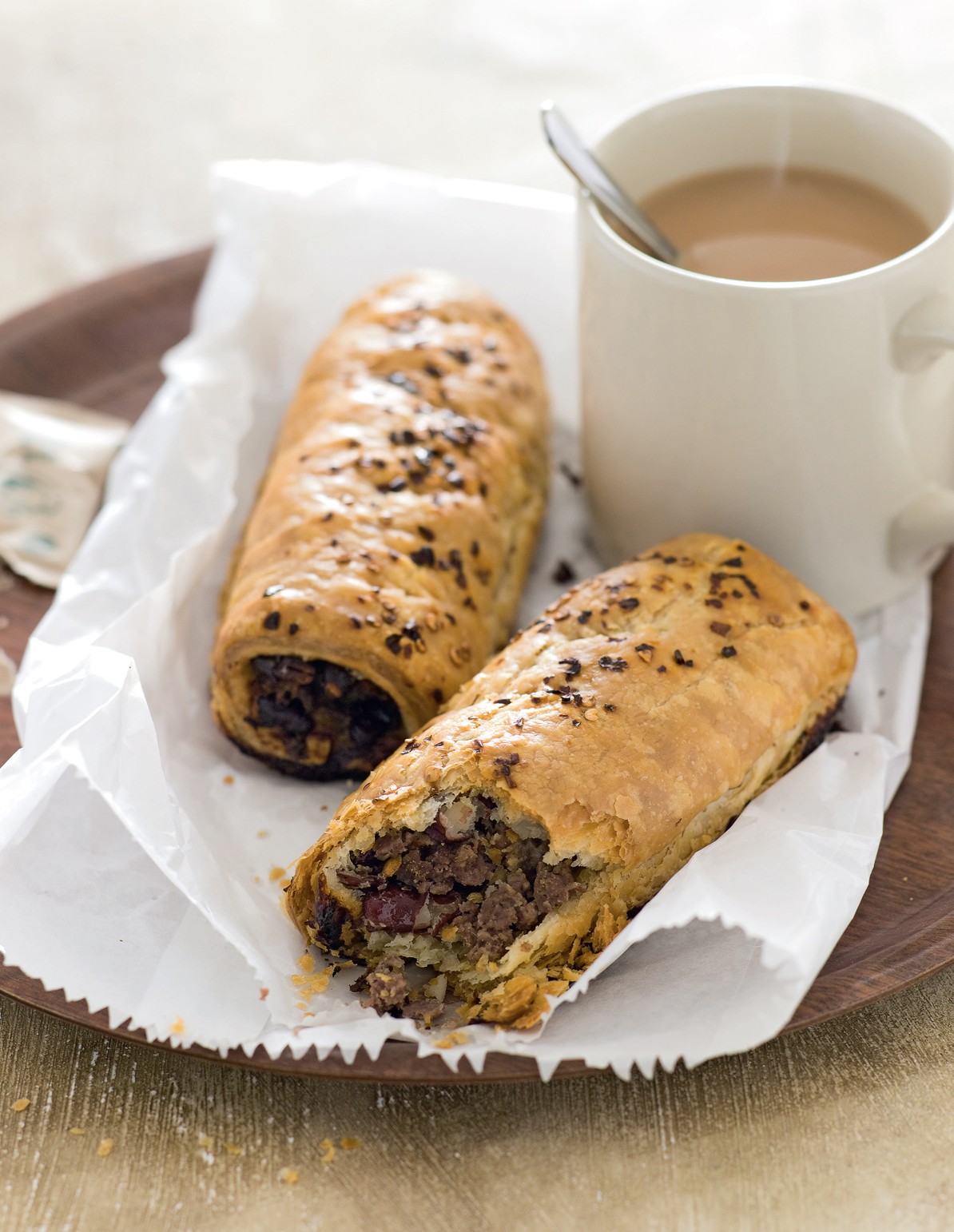 Beef and Bean Sausage Rolls from Bourke Street Bakery by David McGuinness and Paul Allam