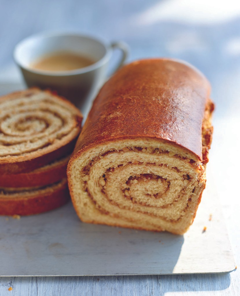 Cinnamon & Hazelnut Swirl Rye Bread from Bake by Lorraine Pascale