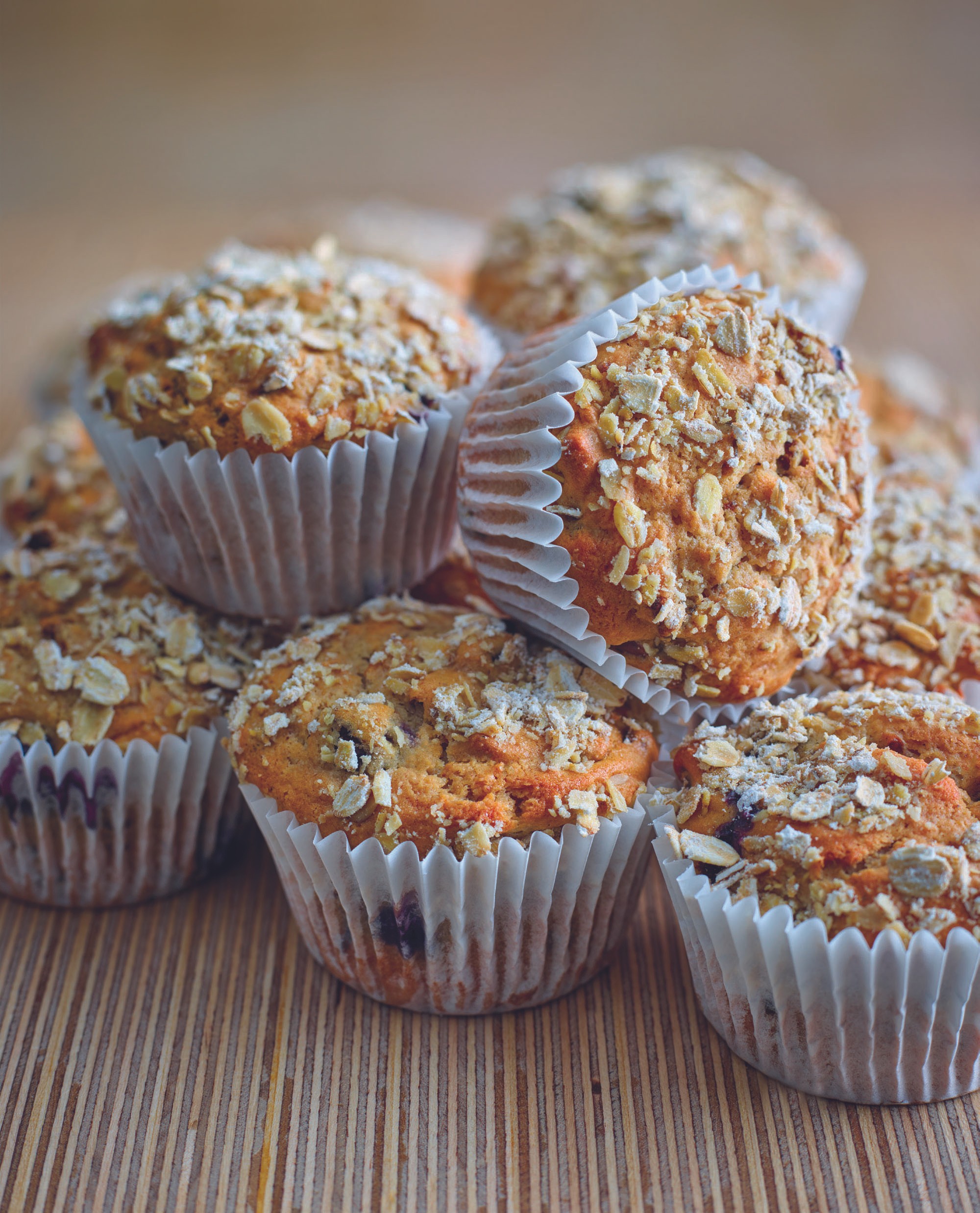 Blueberry, Date & Oat Muffins with Yoghurt from Bake by Lorraine Pascale