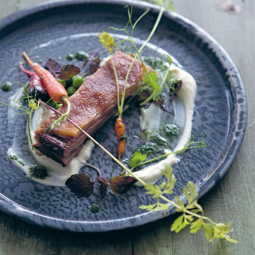 Lamb Breast, Peas, Carrots and Mint Sauce from Bistronomy: French