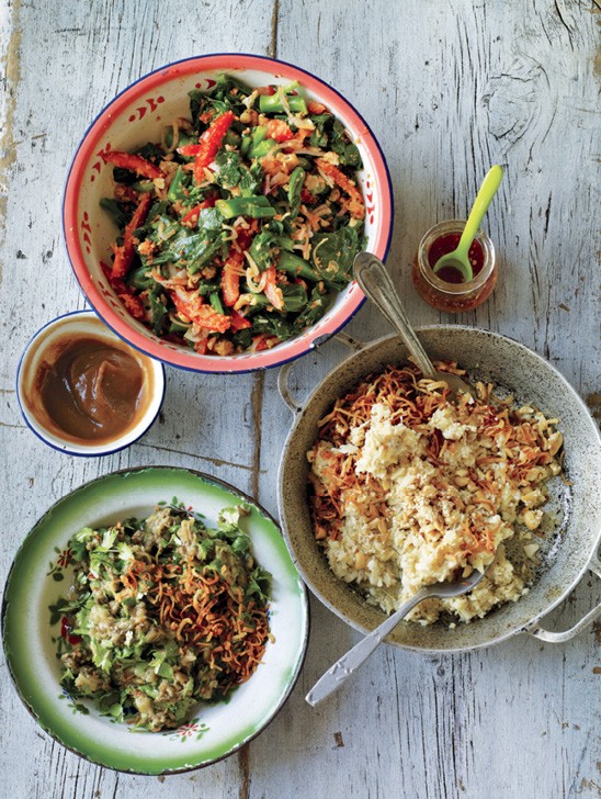 Banana Flower Salad, Rakhine Style from Burma Rivers of flavor by