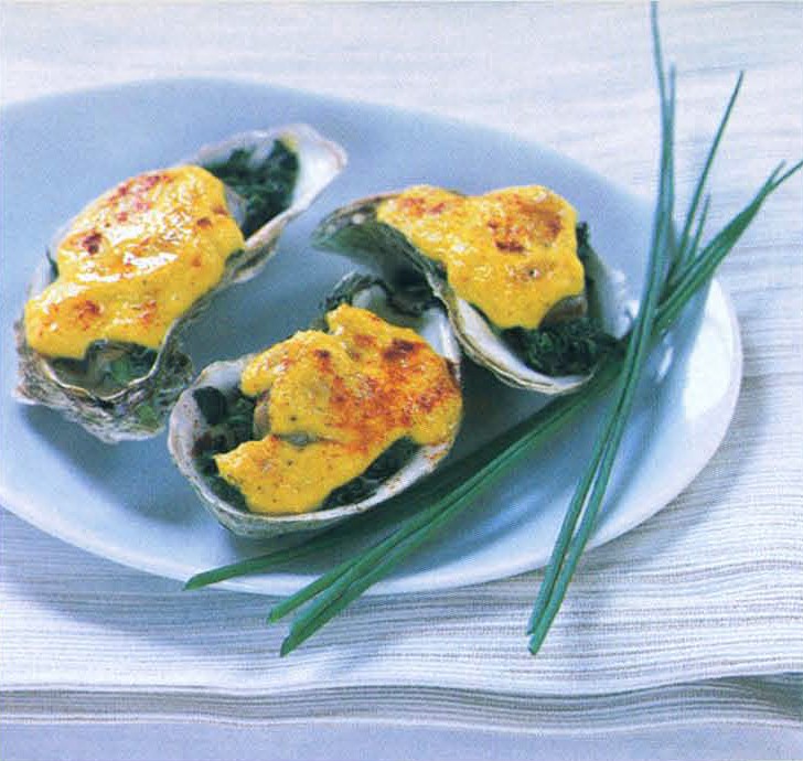 Gratinéed Oysters with Curried Hollandaise Sauce from Glorious French ...