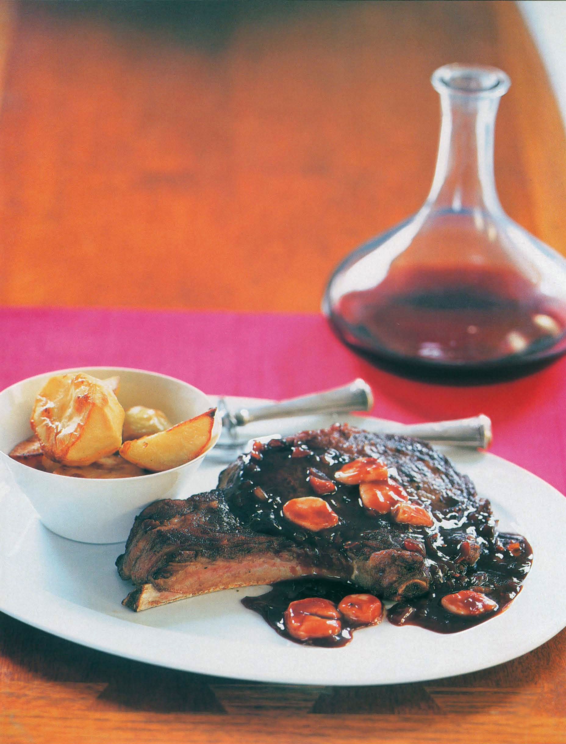 Steak With Bordelaise Sauce From Glorious French Food By James Peterson,Inexpensive Kitchen Cabinets And Countertops