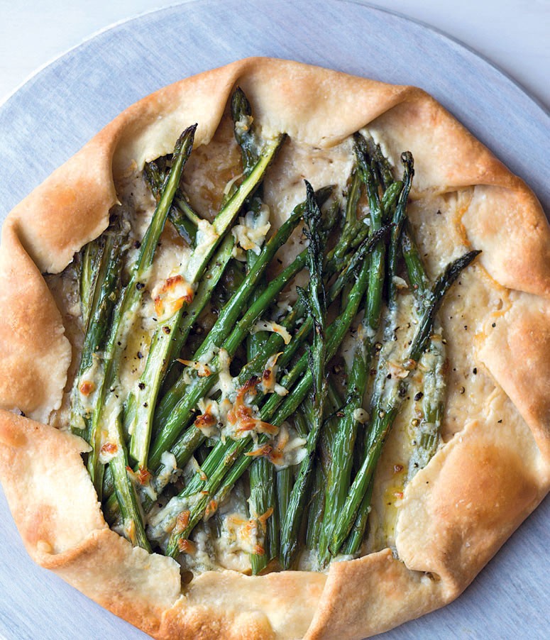 Asparagus & Garlic Galettes Pastry from Easy Vegan by Sue Quinn