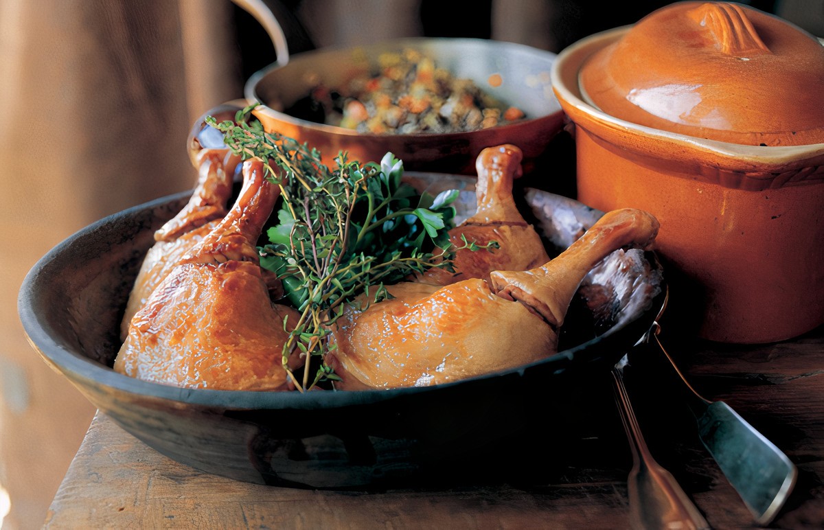 Duck Hams with French Lentils and Celery Root Rémoulade from A Platter
