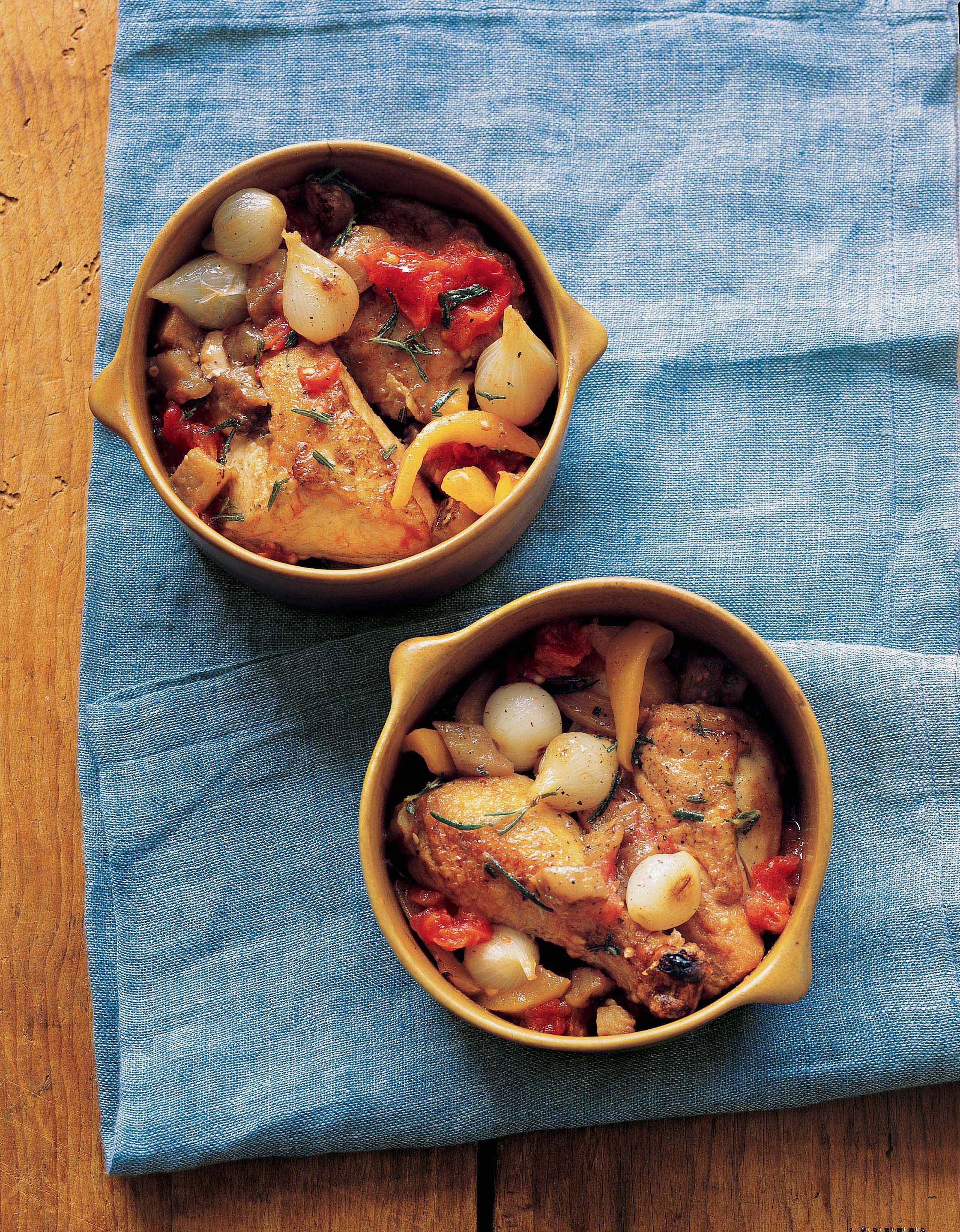 Braised Chicken with Peppers and Eggplant from How to Cook Italian by ...