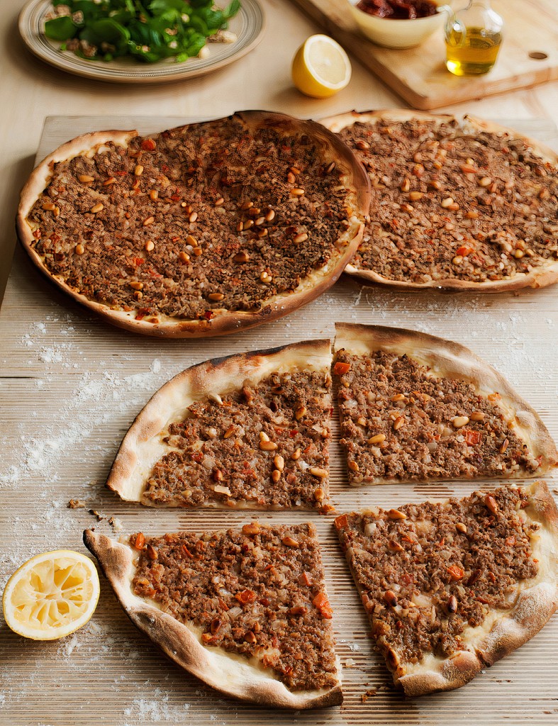 Spiced Lamb Flatbread Pizzas from The Jewelled Kitchen by Bethany Kehdy