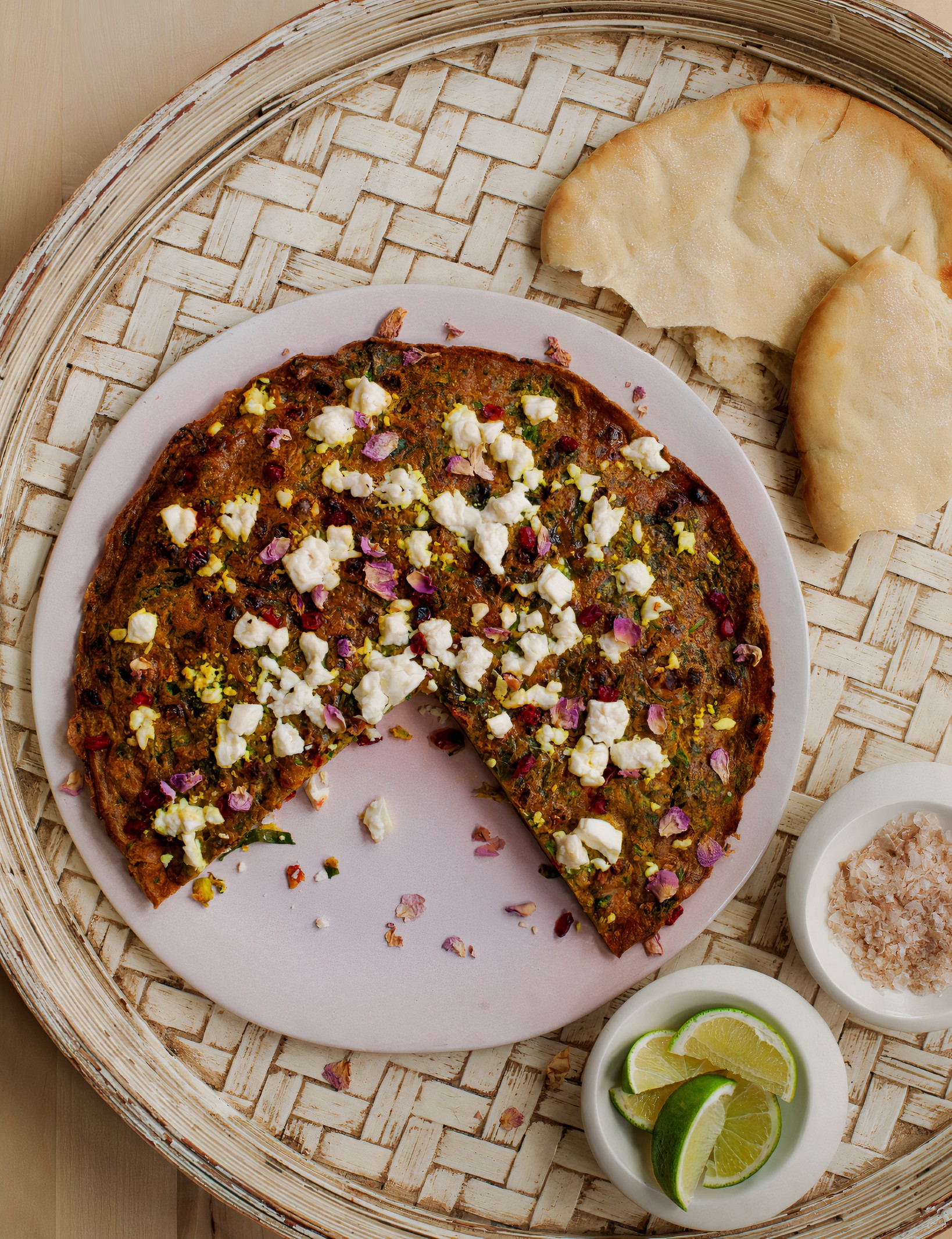 Mixed Greens Frittata from The Jewelled Kitchen by Bethany Kehdy