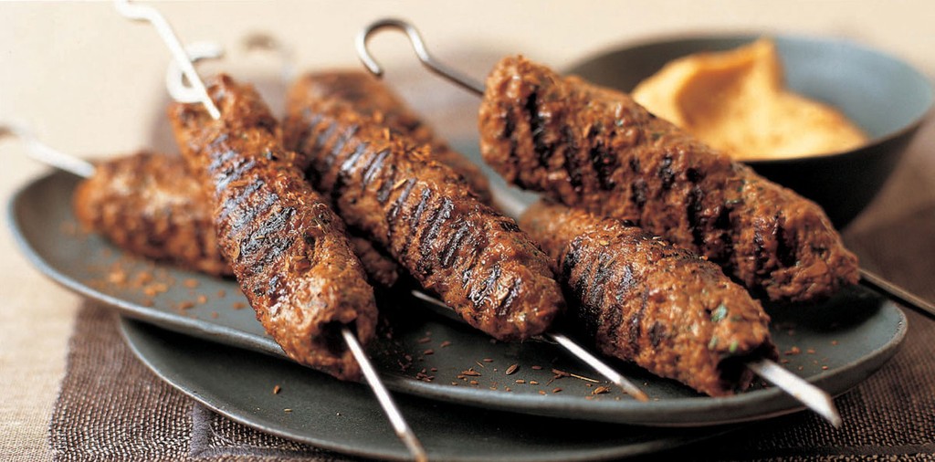 Spicy Minced Beef Kebabs with Hummus from The Complete Guide to