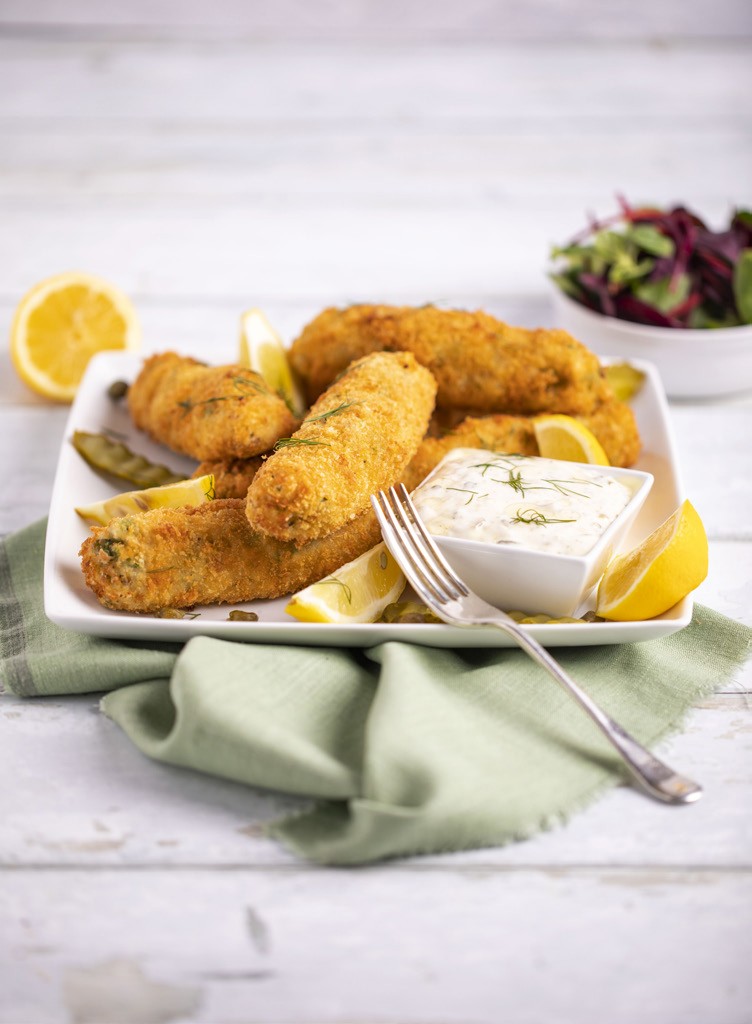 Cheesy Smoked Haddock Fish Fingers from For The Love Of The Sea: A cook  book to celebrate the British seafood community and their food by Jenny  Jefferies