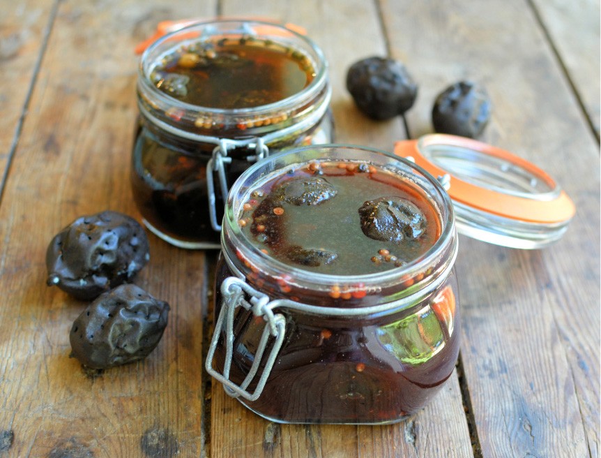 Pickled Green Walnuts from Lavender & Lovage A Culinary Notebook of