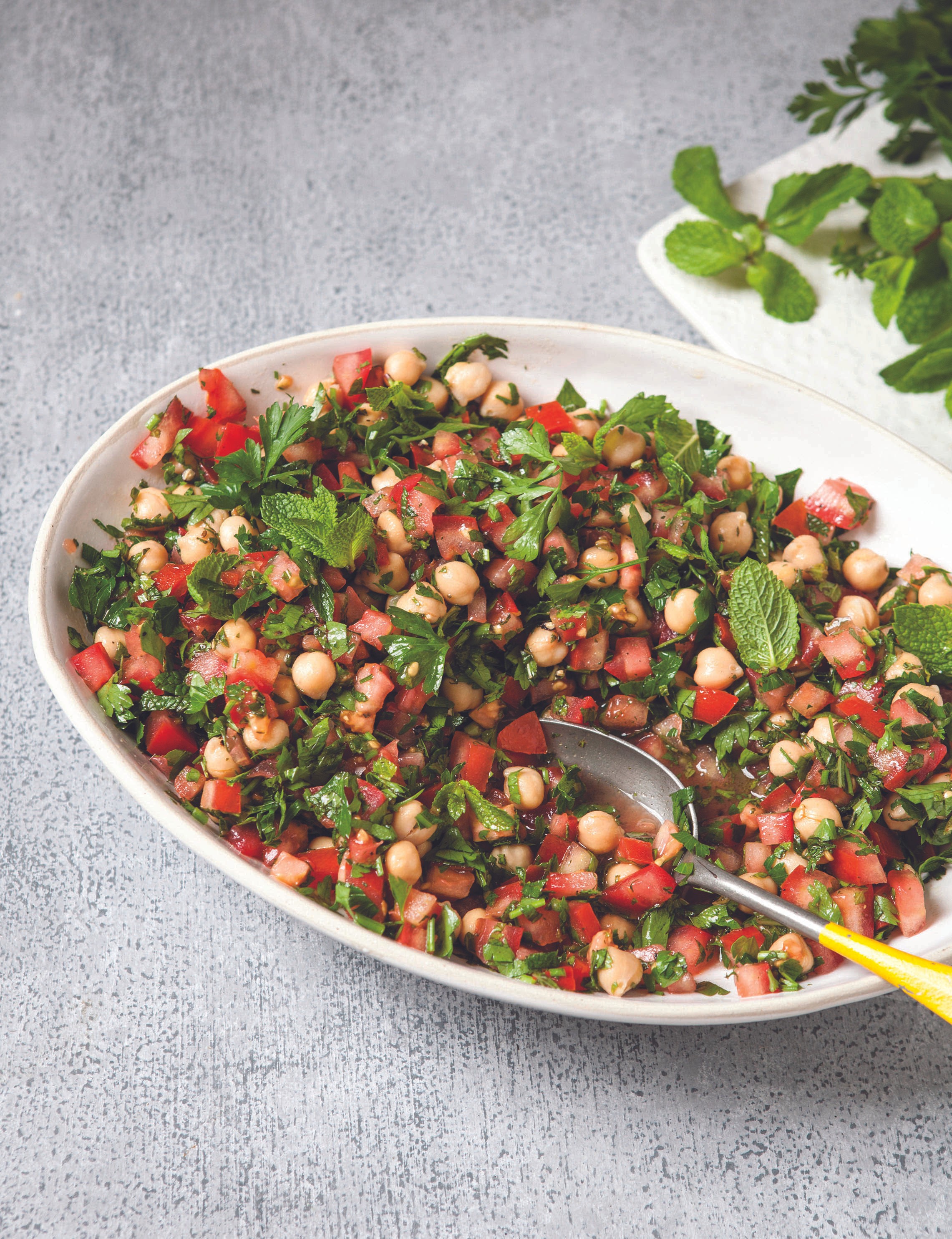 Parsley & Mint Chickpea Salad from So Vegan in 5 Over 100 super simple