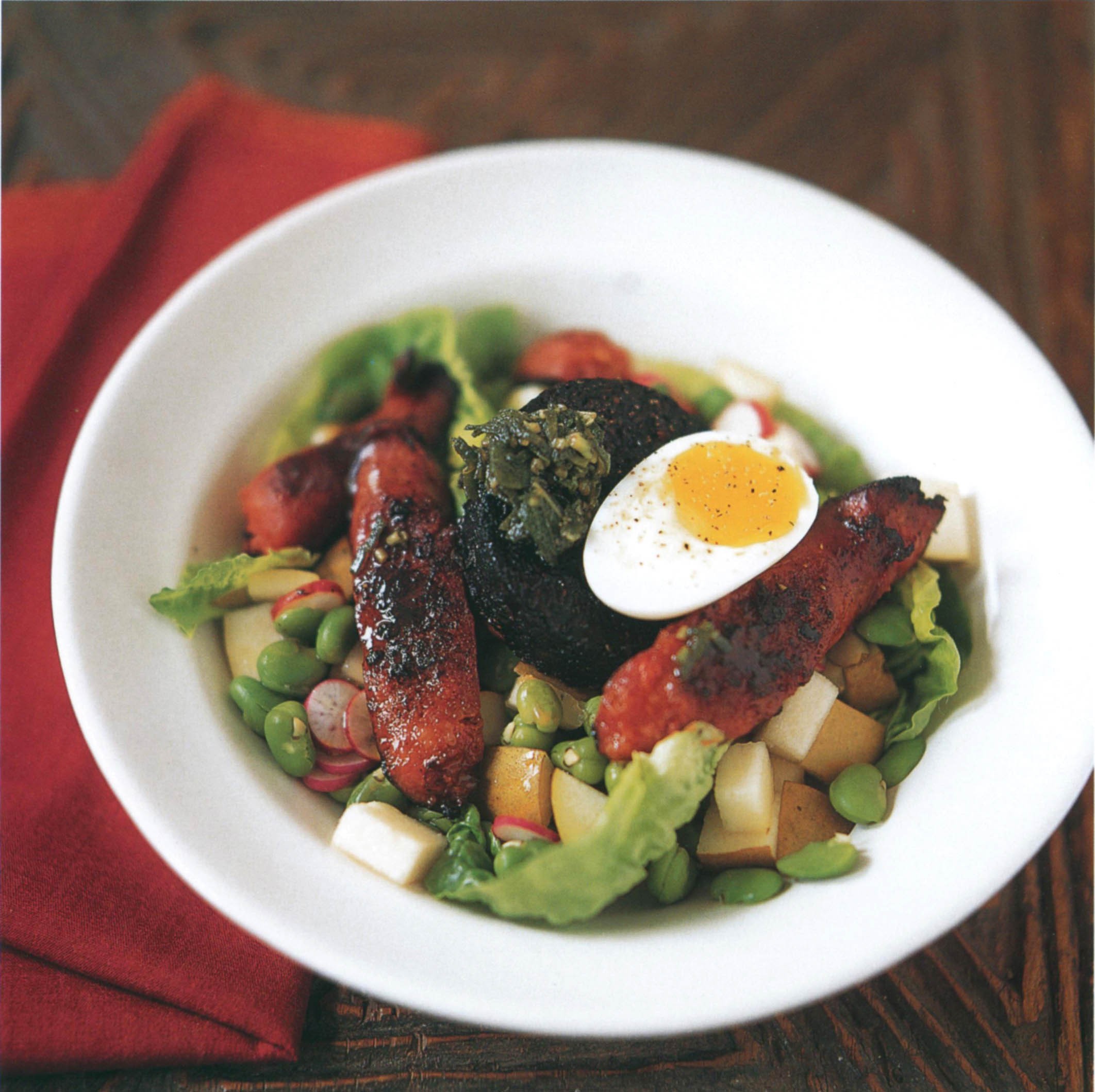 Salad of Grilled Chorizo and Black Pudding from Salads by Peter Gordon
