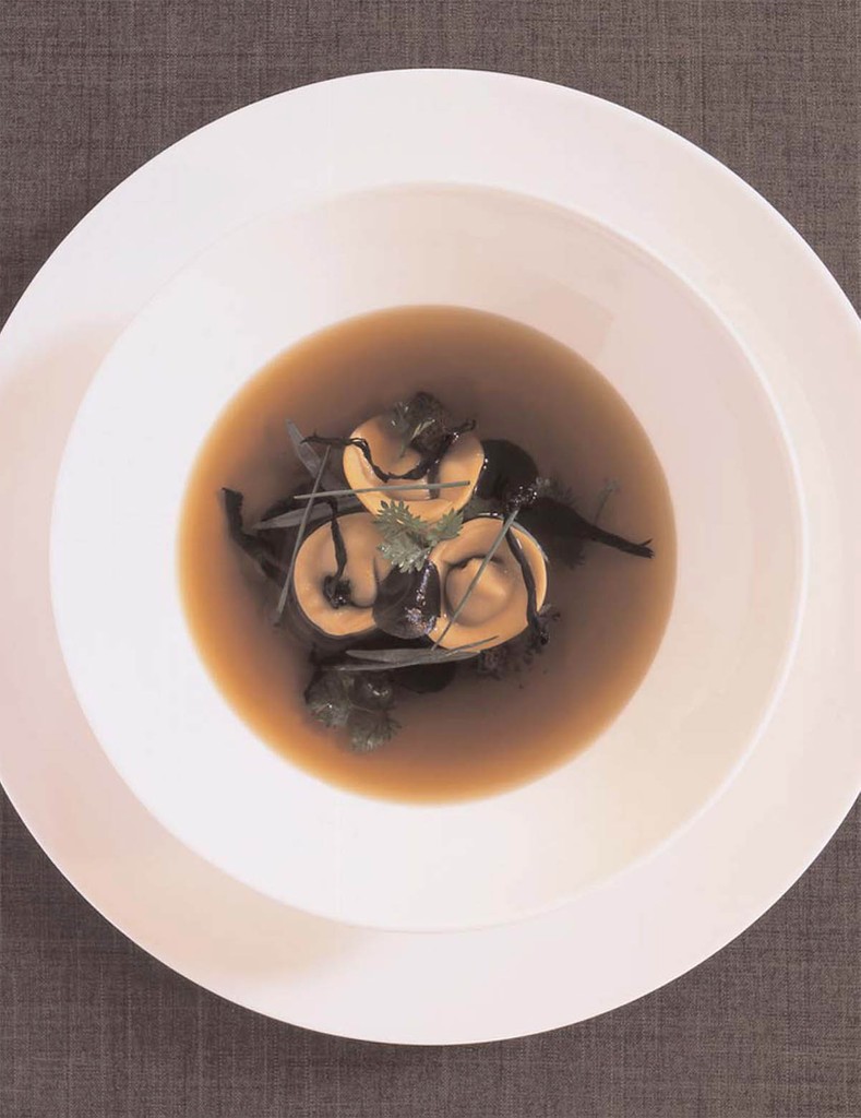 Mushroom Consomme with Truffle Tortellini from Season to Taste by Liam