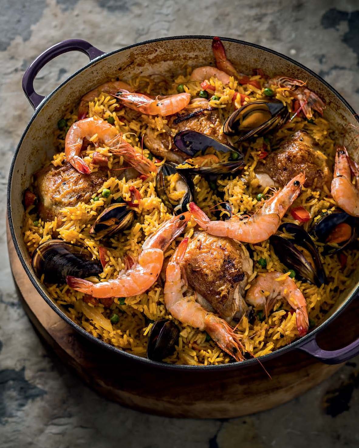 Mussel, Prawn and Chicken Paella from Simply Delicious by Zola Nene