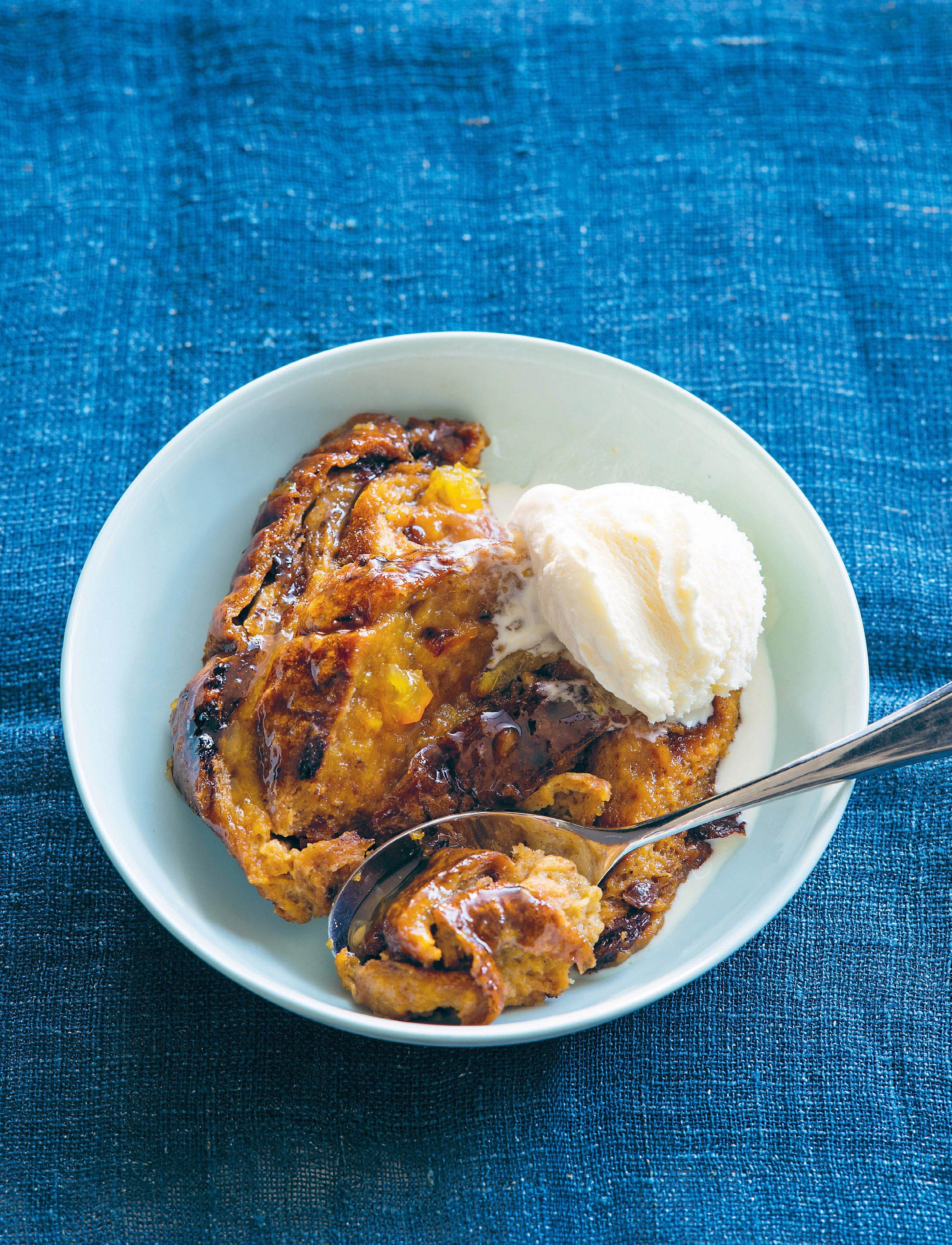 Marmalade bread and butter pudding from Slow Cooker Vegetarian by Katy