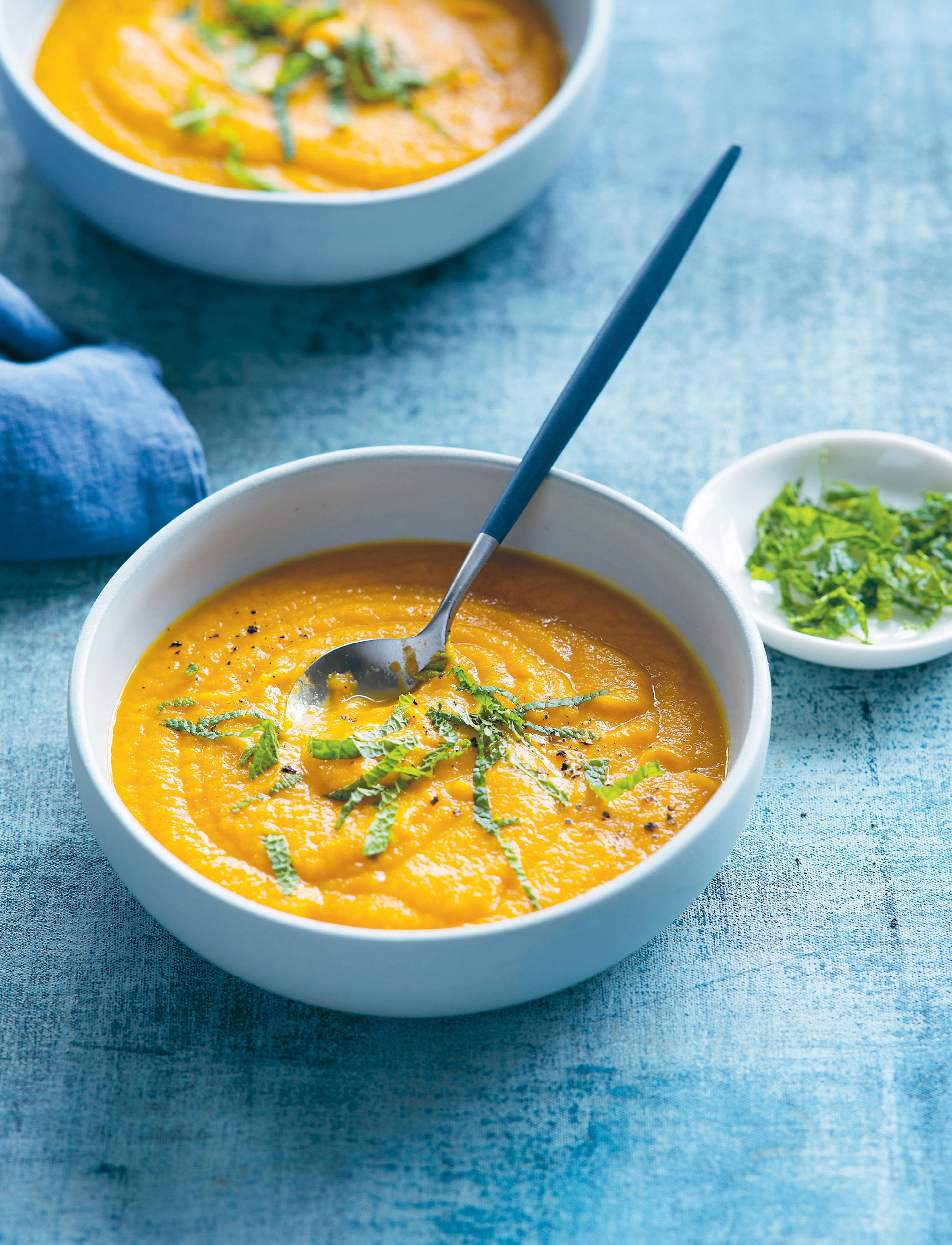 Spiced carrot and cumin soup from Slow Cooker Vegetarian by Katy Holder