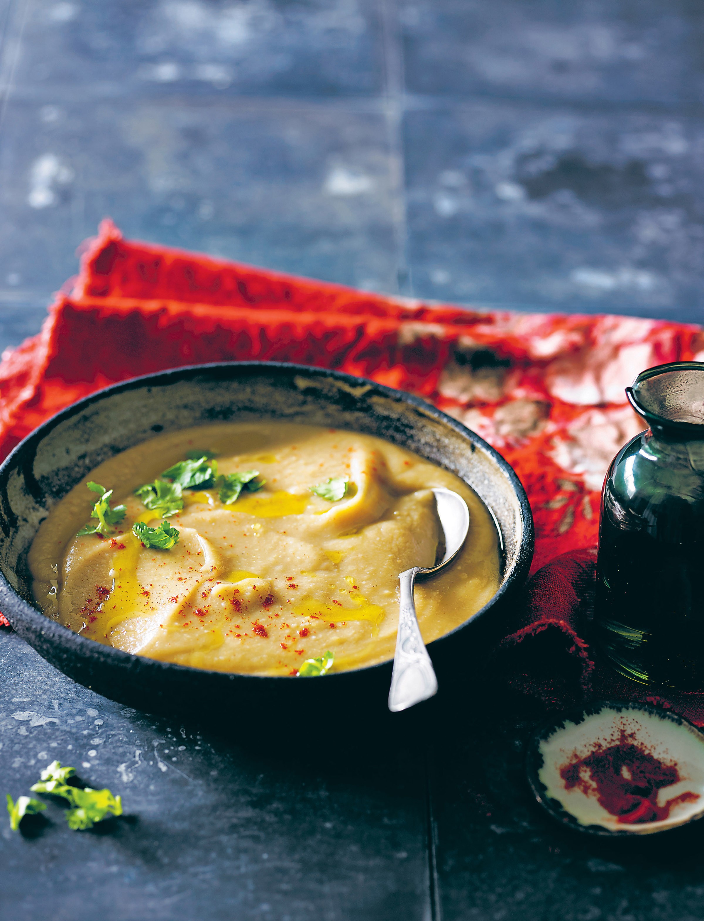 Moroccan broad bean soup from Slow Cooker Vegetarian by Katy Holder