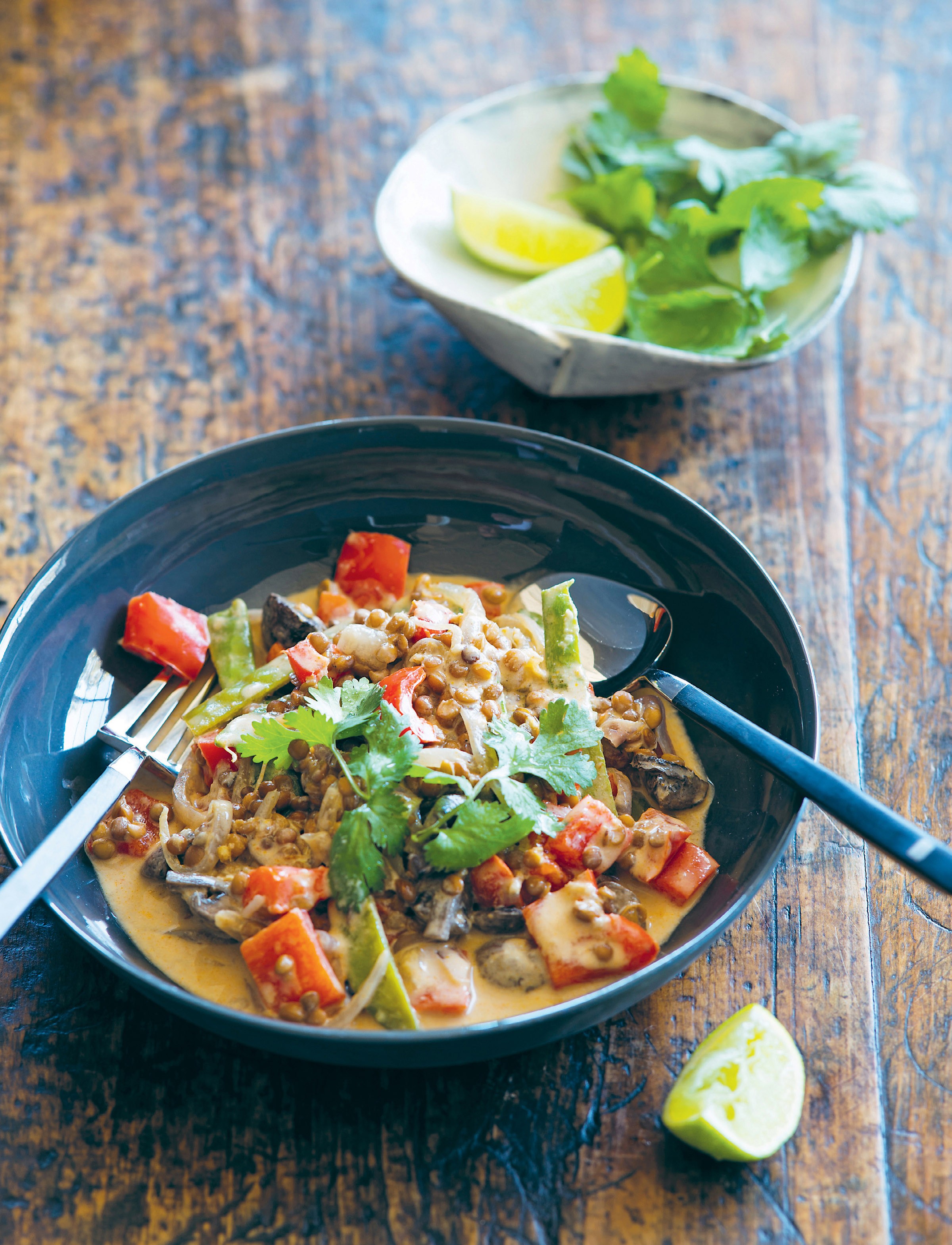 Brown lentil and vegetable massaman curry from Slow Cooker Vegetarian