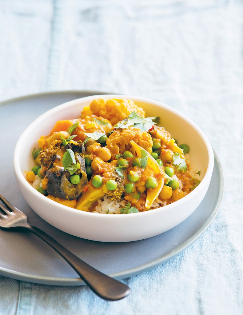 Chickpea and vegetable curry from Slow Cooker Vegetarian by Katy Holder