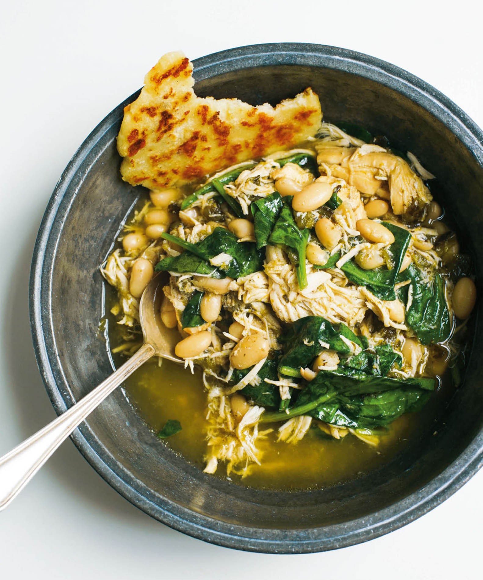 Shredded Chicken And White Bean Chili With Roasted Poblanos From Slow Cook Modern By Liana Krissoff
