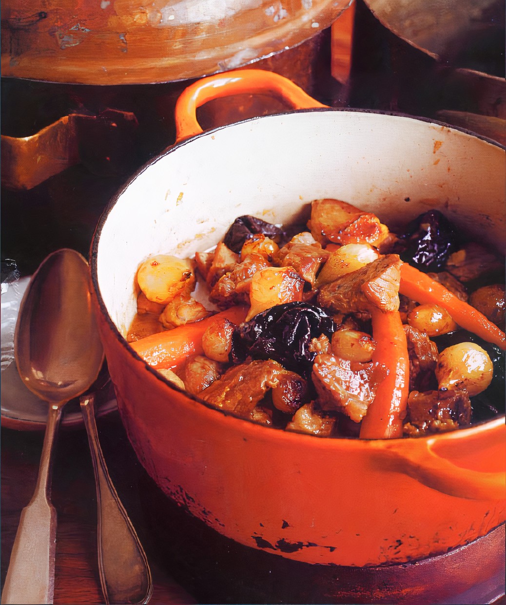Pork Stew with Prunes and Onions from The Slow Mediterranean Kitchen