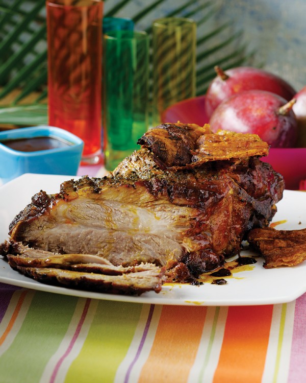 Puerto Rican Pork Shoulder from Planet Barbecue by Steven Raichlen