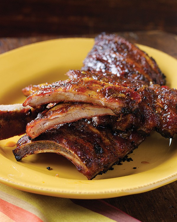 Caribbean Pineapple Baby Back Ribs with Pineapple Barbecue Sauce from