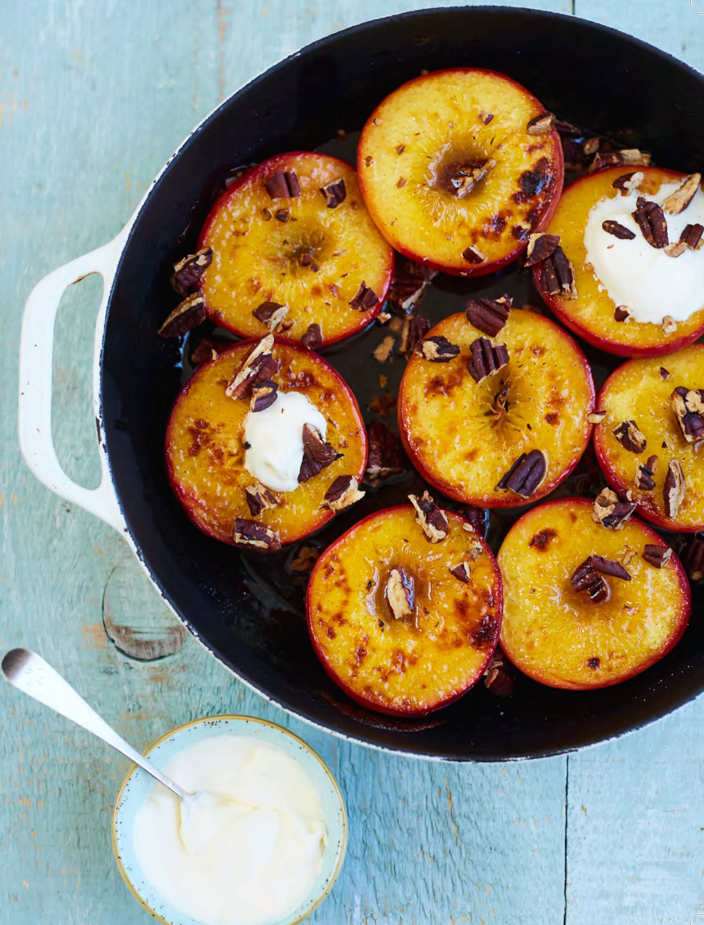 Baked peaches in rum from Prue My Alltime Favourite Recipes by Prue Leith