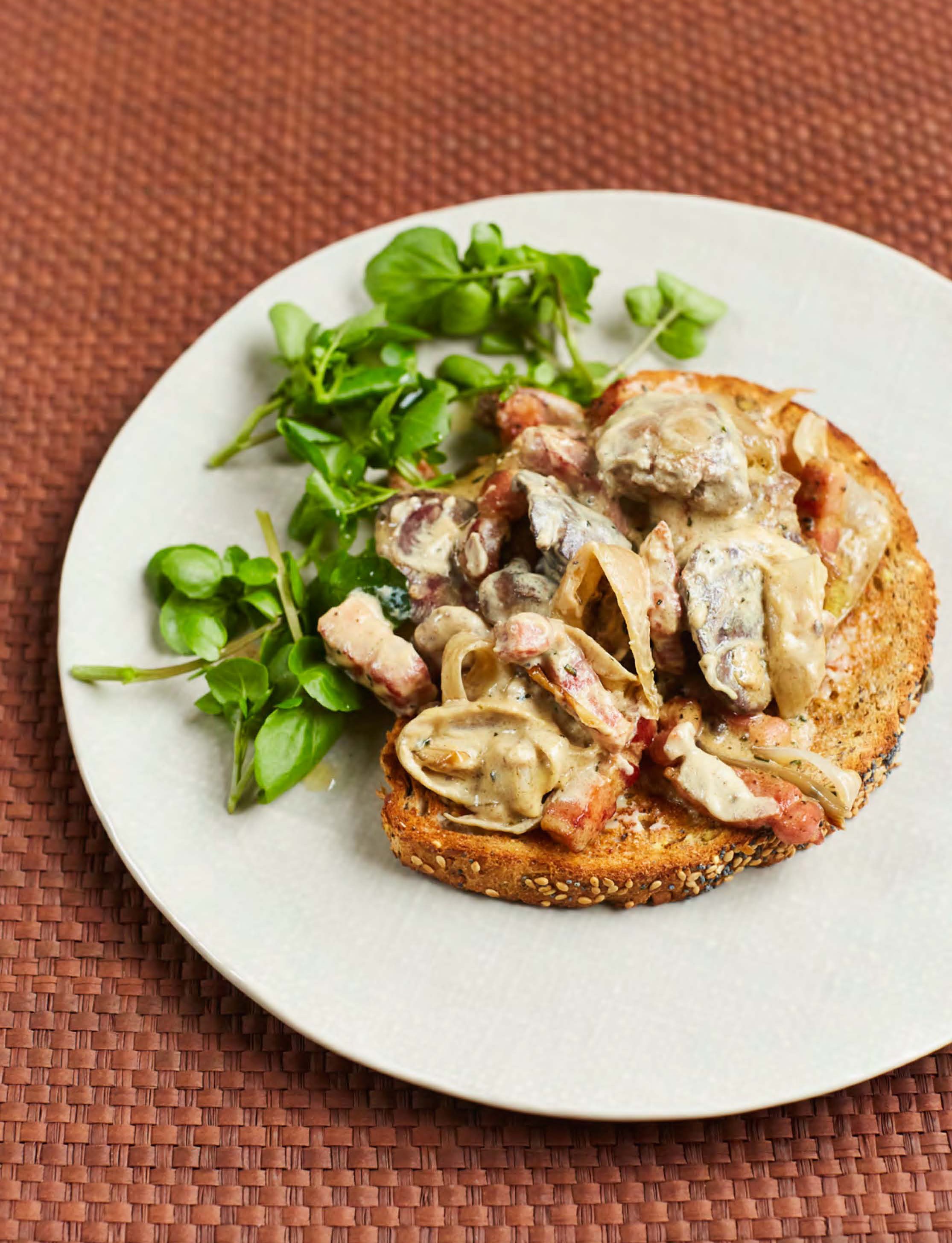 Chicken Livers Shallots Brandy And Cream On Toast From Prue My All Time Favourite Recipes By 5303