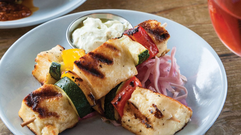 Halloumi and Vegetable Skewers Recipe