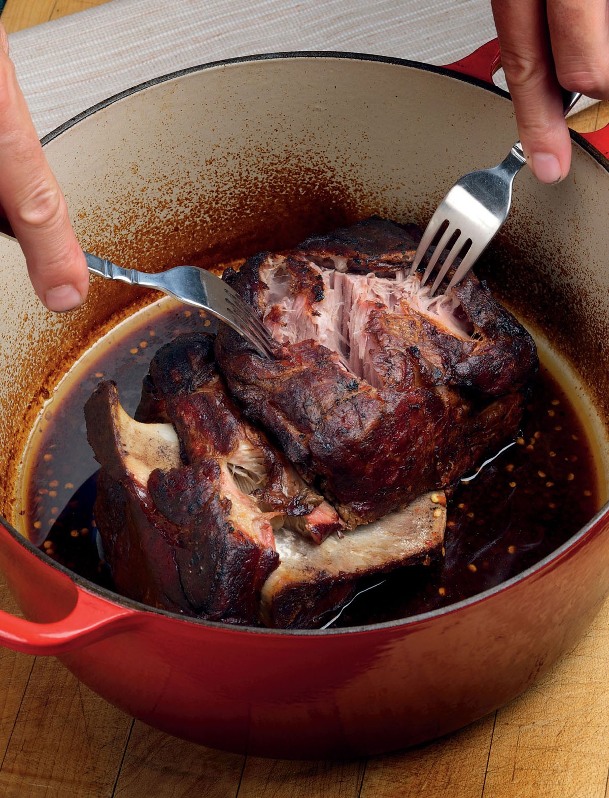 Pulled Pork with Eastern North Carolina Barbecue Sauce from Ruhlman's