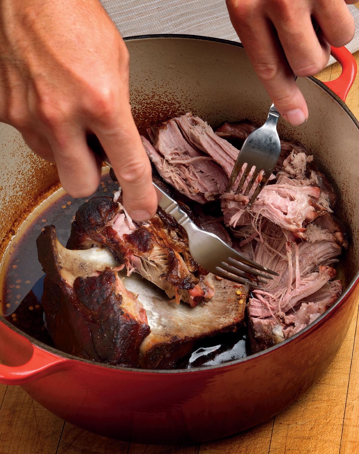 Pulled Pork with Eastern North Carolina Barbecue Sauce from Ruhlman's