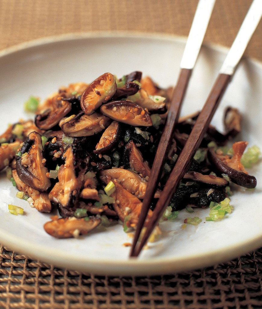 Shiitake mushroom namul from Taste of Korea by Young Jin Song