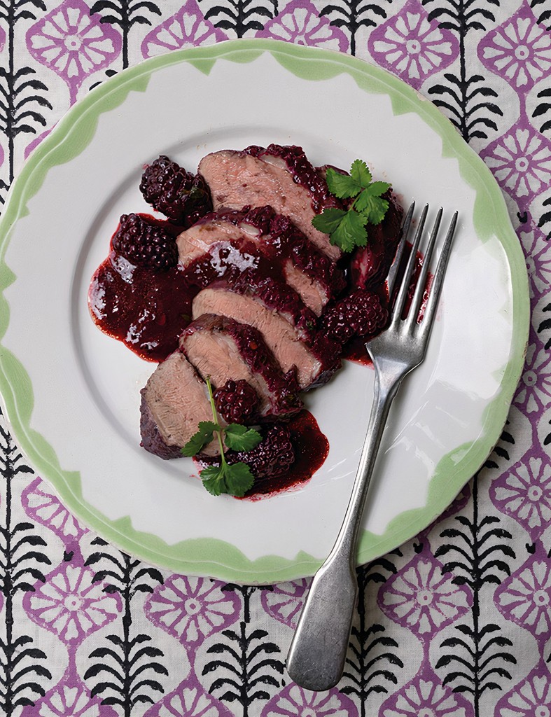 Duck with Blackberry Sauce from Tasting A Food and Wine