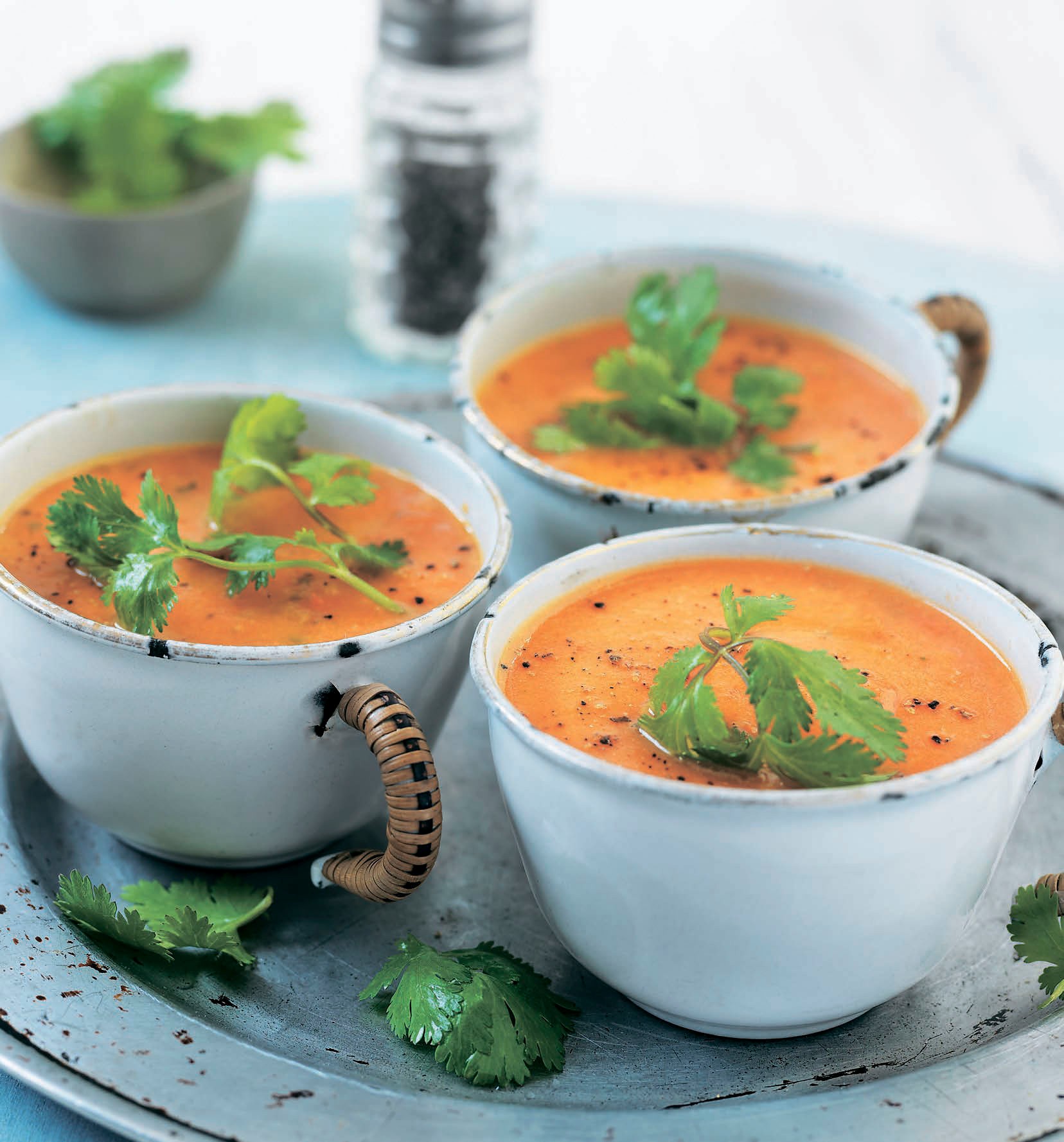 Tomato and coriander soup from The Complete Indian Regional Cookbook