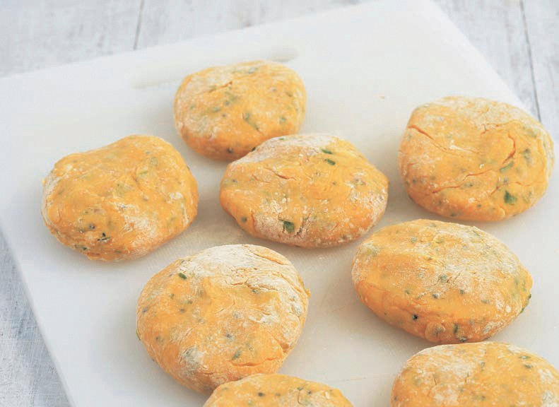 Spiced gram flour flat bread from The Complete Indian Regional Cookbook