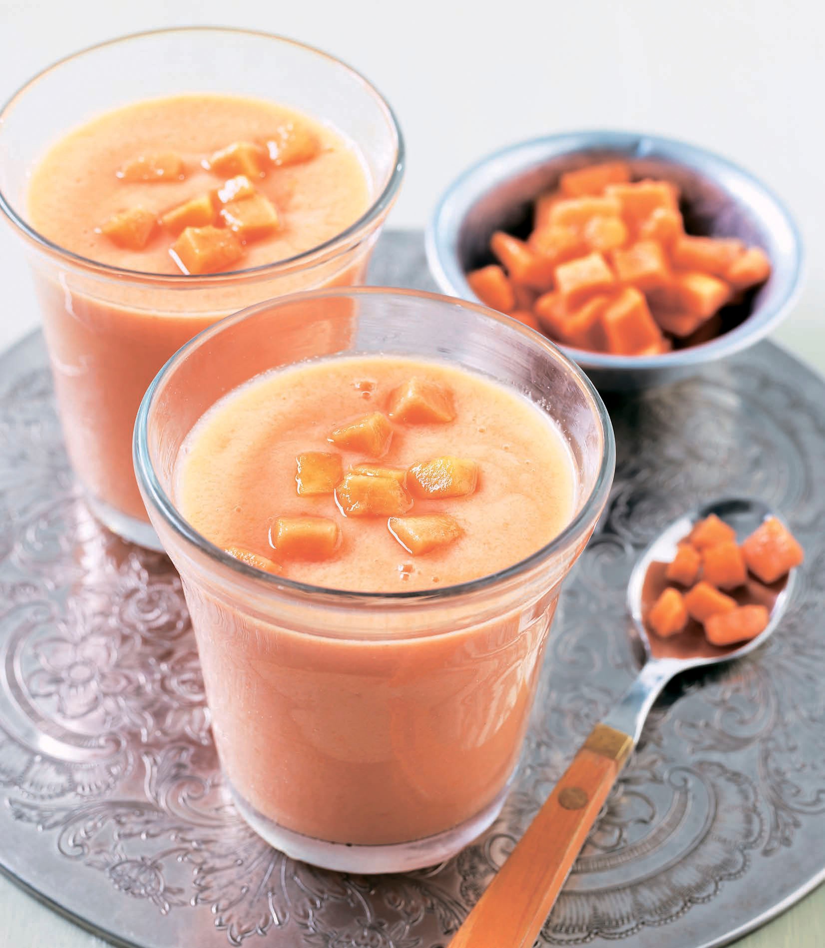 Papaya and yogurt drink from The Complete Indian Regional Cookbook 300