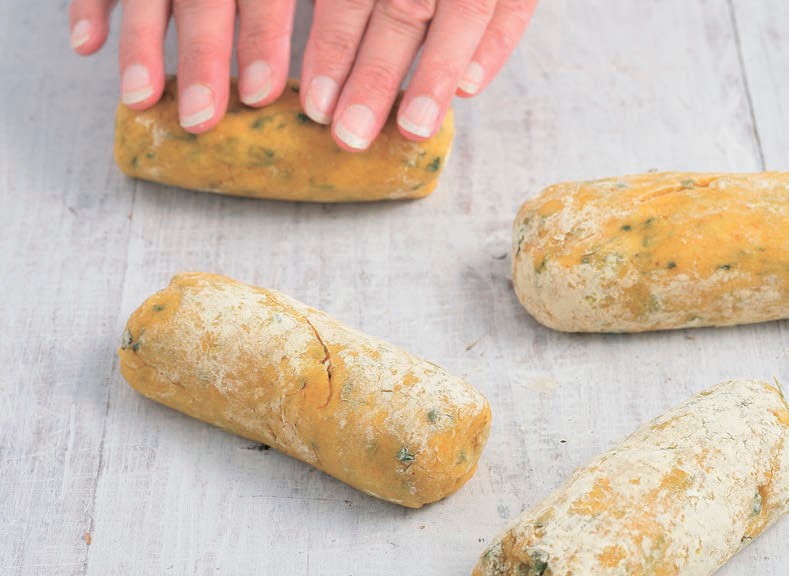 Spiced gram flour dumplings from The Complete Indian Regional Cookbook