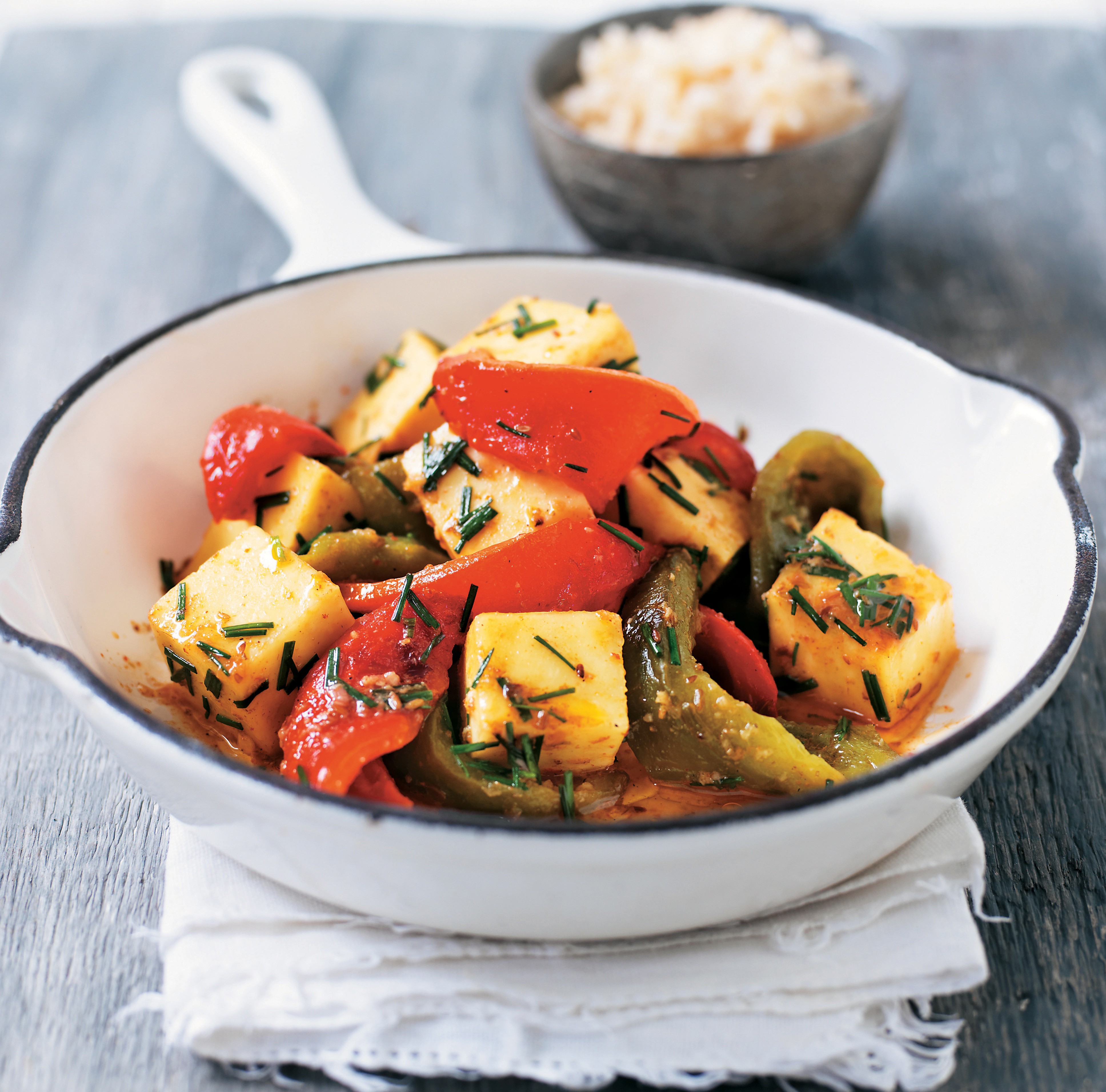 Peppers with Indian cheese from The Complete Indian Regional Cookbook 300 Classic Recipes from