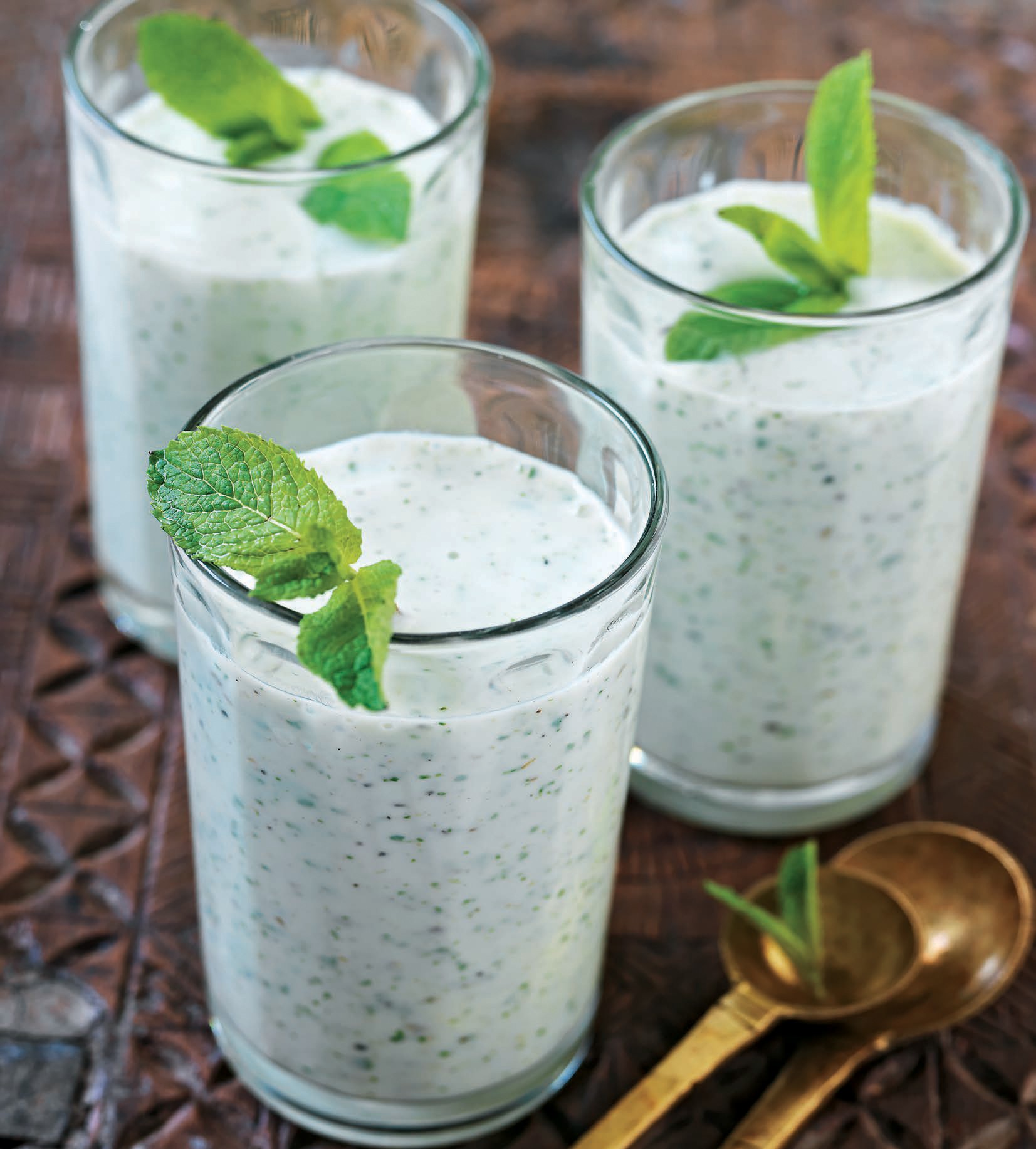 Savoury yogurt drink from The Complete Indian Regional Cookbook 300
