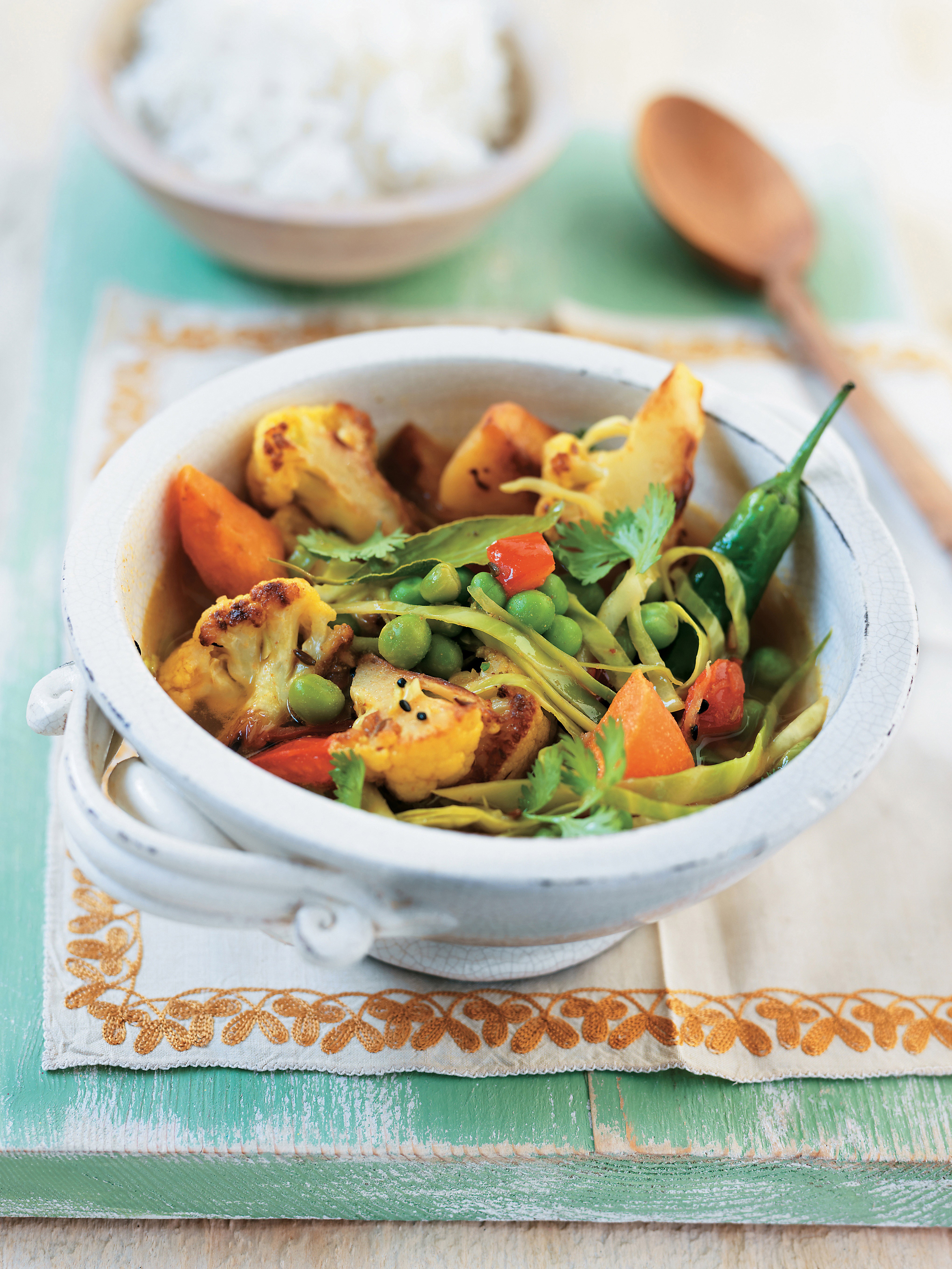 Mixed vegetables with fivespice mix from The Complete Indian Regional