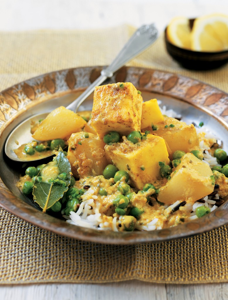 Indian cheese curry in milk from The Complete Indian Regional Cookbook