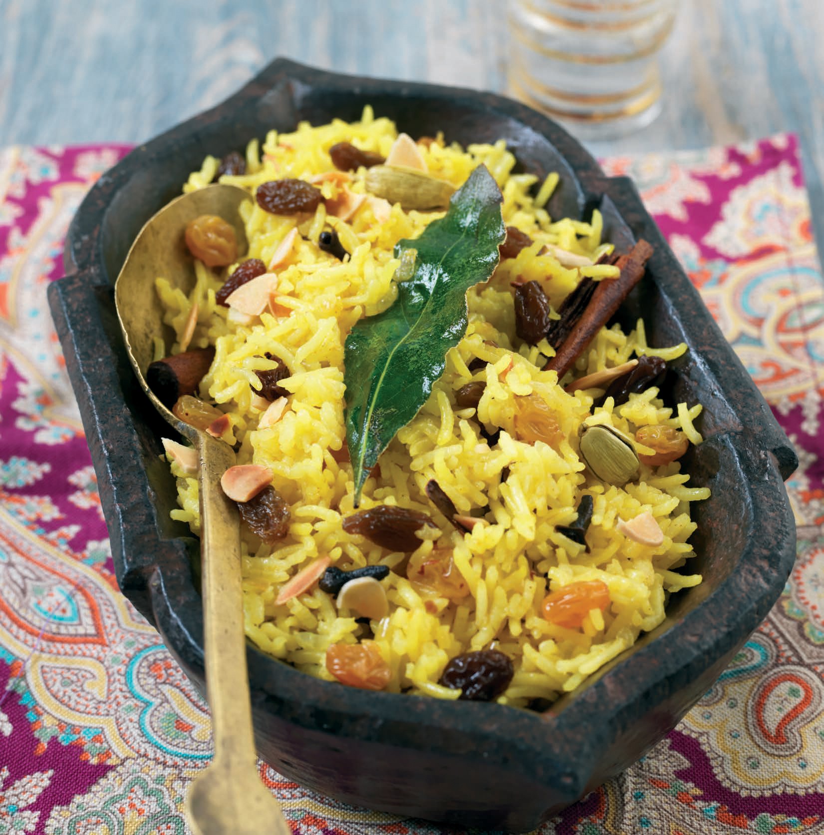 Pilau rice with raisins from The Complete Indian Regional Cookbook 300